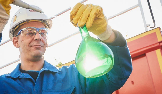 Industriële reiniger van Buchen Industrial Services stelt de juiste chemische stoffen samen voor een optimale reiniging